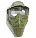 HFC Reticular Full Face Mask with Neck Protection (Oilve Green)